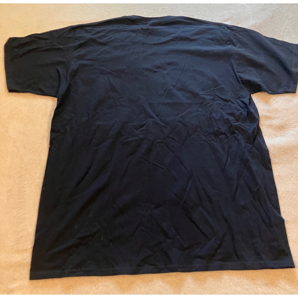 Vintage Hanes Black Deuce Society T-Shirt Mens XL Black Y2K Graphic Hot Rod Car - Picture 8 of 9